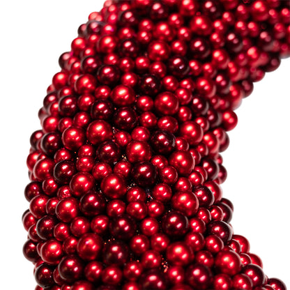 Crimson Berry Holiday Wreath with Sparkle Backing 20 Inch Unlit