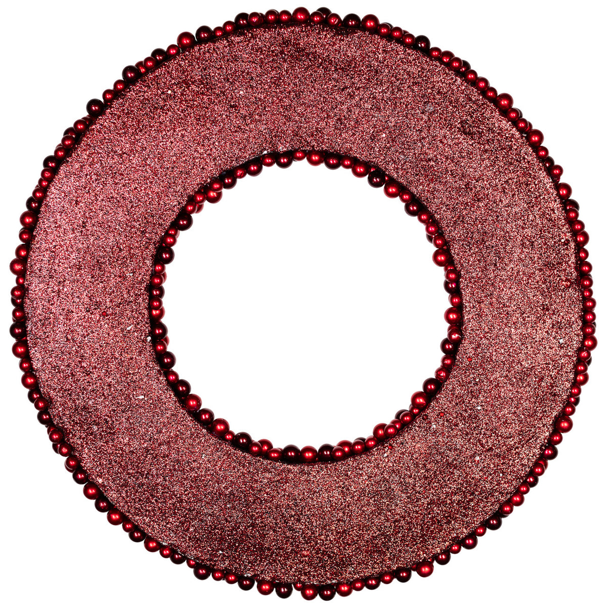 Crimson Berry Holiday Wreath with Sparkle Backing 20 Inch Unlit