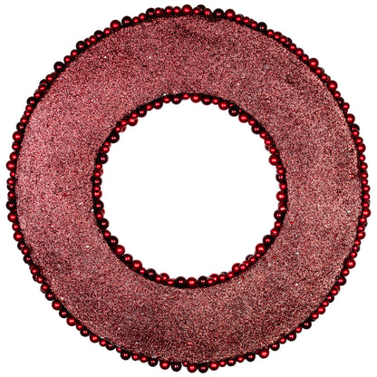 Crimson Berry Holiday Wreath with Sparkle Backing 20 Inch Unlit