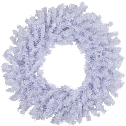 Compact Snowy White Wreath with Shapeable Wire Frame 20 Inch