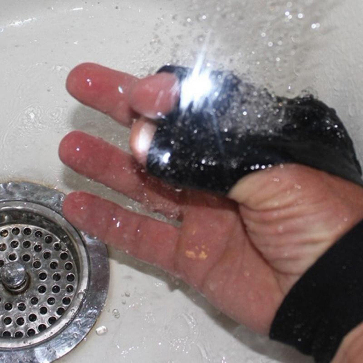 Fingerless LED Work Gloves with Dual Bright Index Finger Lights and Adjustable Strap