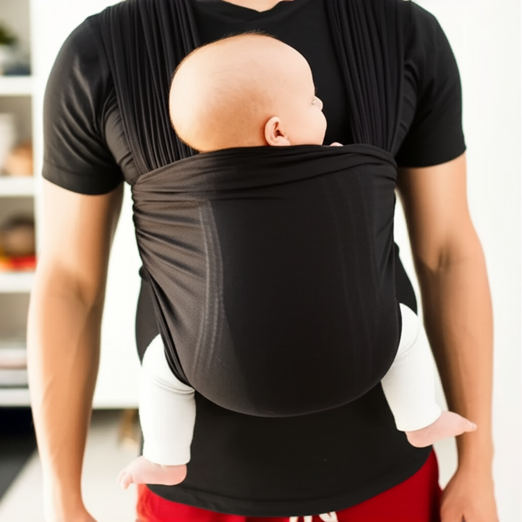 Babywearing T-Shirt with Built-in Baby Pouch and Stretchy Cotton, Machine Washable