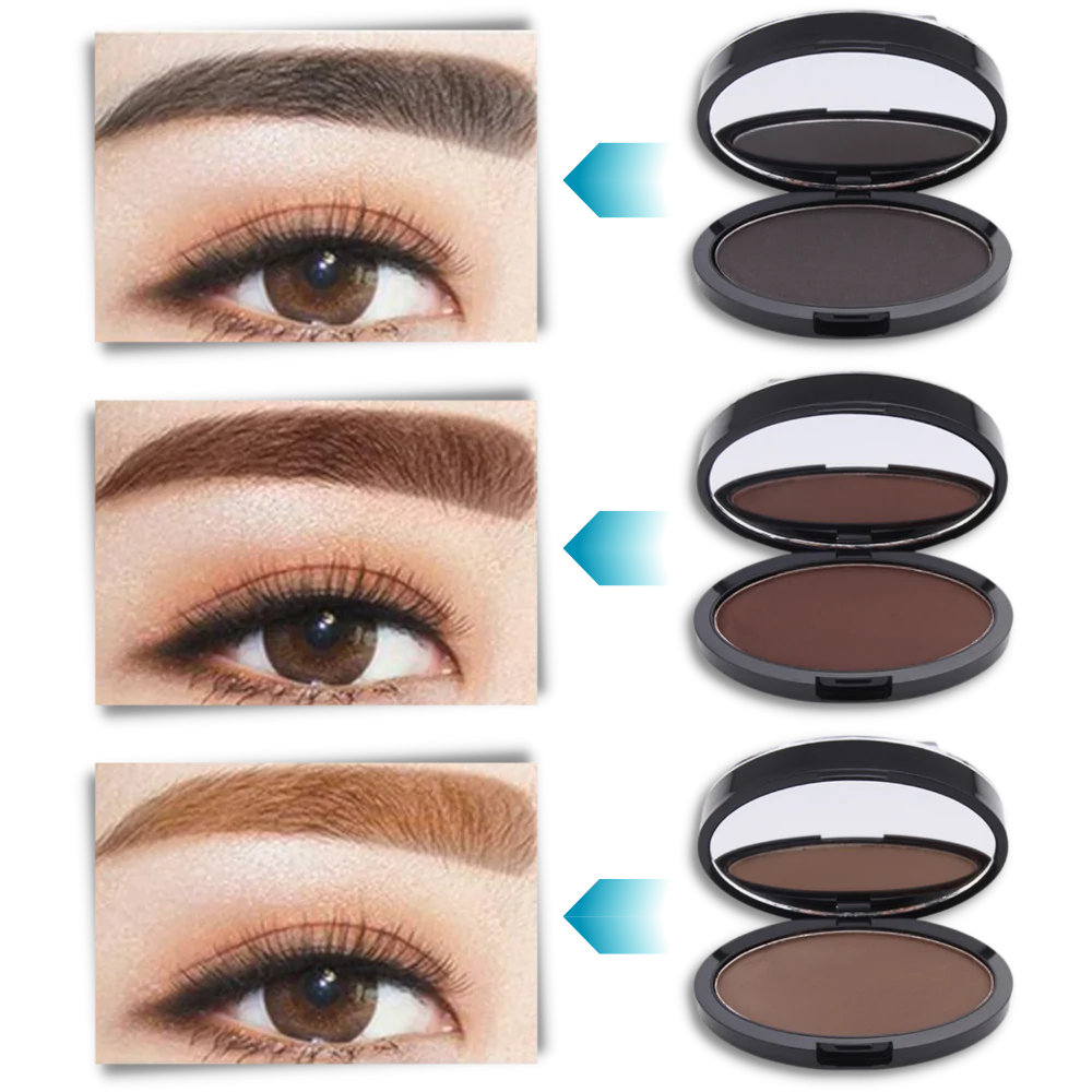 Eyebrow Stamp Kit with Dual Stamps and Powder, 3 Shades