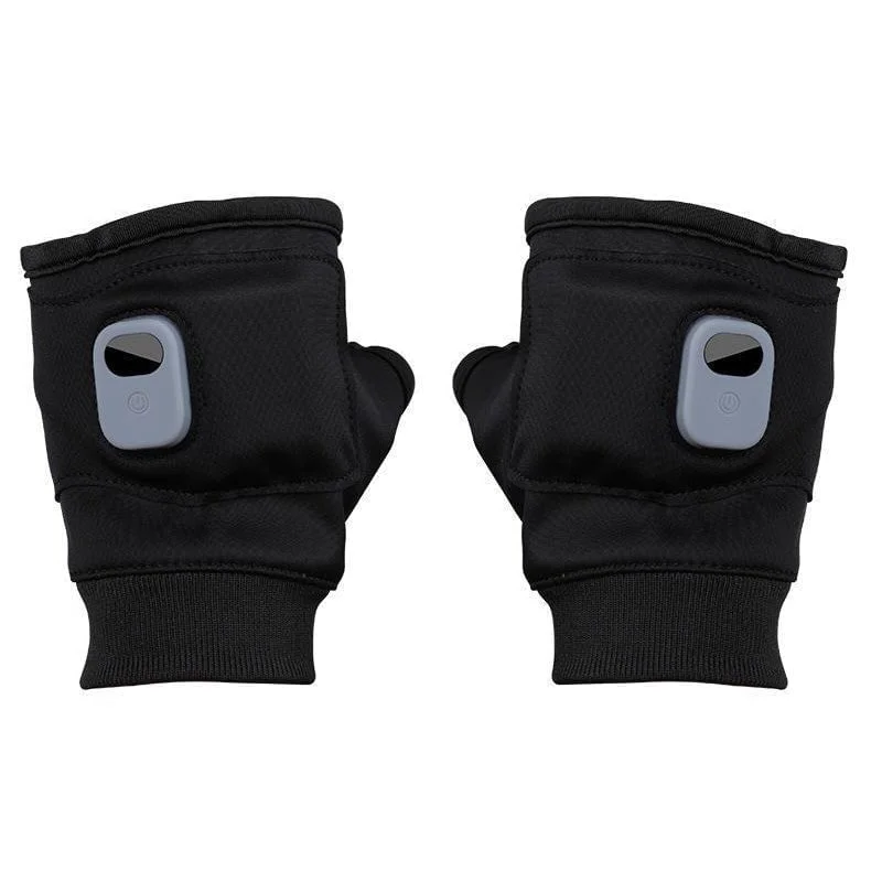 Heated Fingerless Gloves with Type C Charging and Three Temperature Settings in Black or Pink