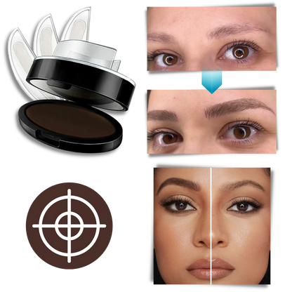 Eyebrow Stamp Kit with Dual Stamps and Powder, 3 Shades