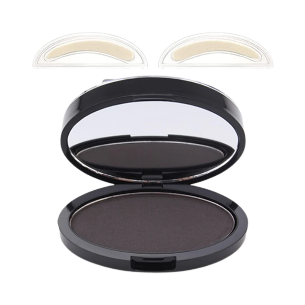 Eyebrow Stamp Kit with Dual Stamps and Powder, 3 Shades