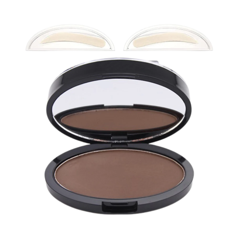 Eyebrow Stamp Kit with Dual Stamps and Powder, 3 Shades