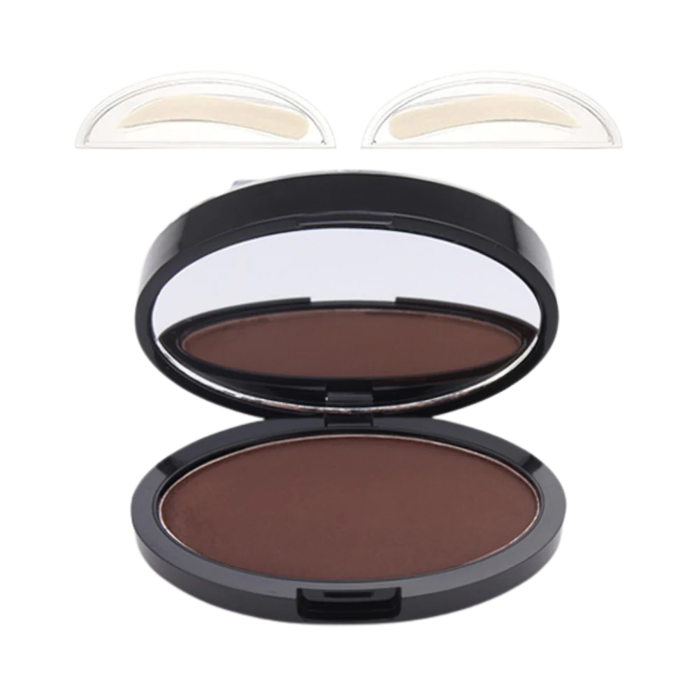 Eyebrow Stamp Kit with Dual Stamps and Powder, 3 Shades