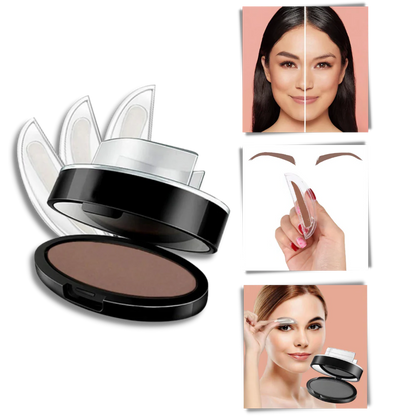 Eyebrow Stamp Kit with Dual Stamps and Powder, 3 Shades