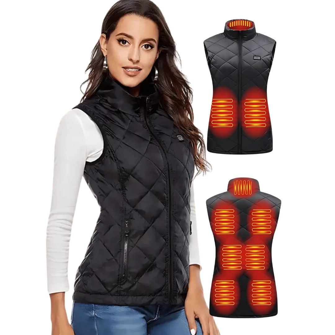 Sleeveless Heated Gilet with Nine Heating Zones and Three Temperature Levels, 10-Hour Battery