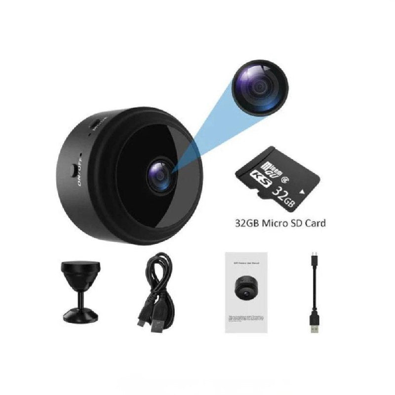 Compact WiFi Security Camera with HD Night Vision