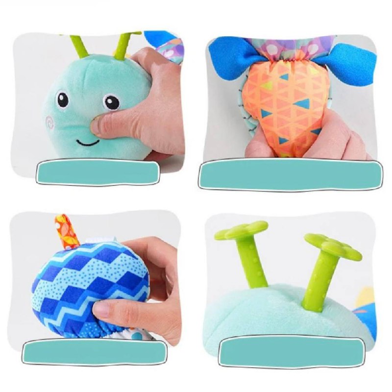 Musical Baby Caterpillar Toy, Interactive Plush for Sensory and Motor Development