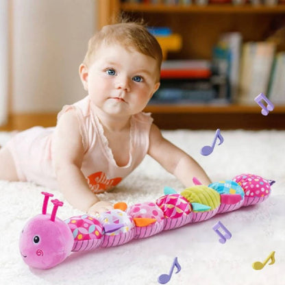 Musical Baby Caterpillar Toy, Interactive Plush for Sensory and Motor Development