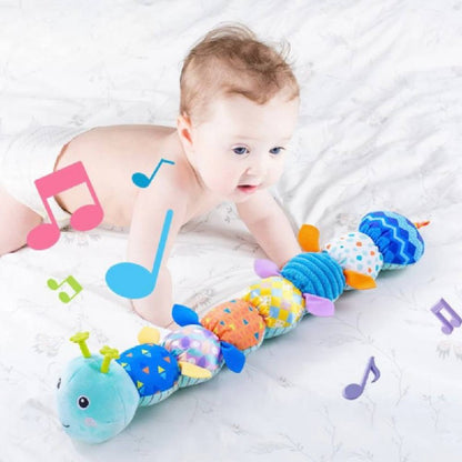 Musical Baby Caterpillar Toy, Interactive Plush for Sensory and Motor Development