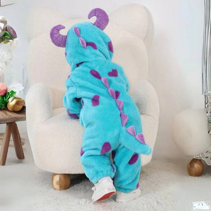 Toddler Animal Theme Jumpsuit Soft Cotton Hypoallergenic Fleece