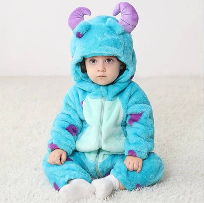Toddler Animal Theme Jumpsuit Soft Cotton Hypoallergenic Fleece