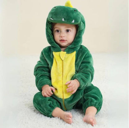 Toddler Animal Theme Jumpsuit Soft Cotton Hypoallergenic Fleece
