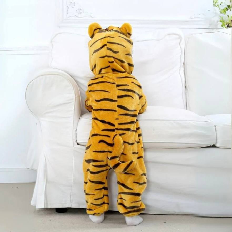 Toddler Animal Theme Jumpsuit Soft Cotton Hypoallergenic Fleece