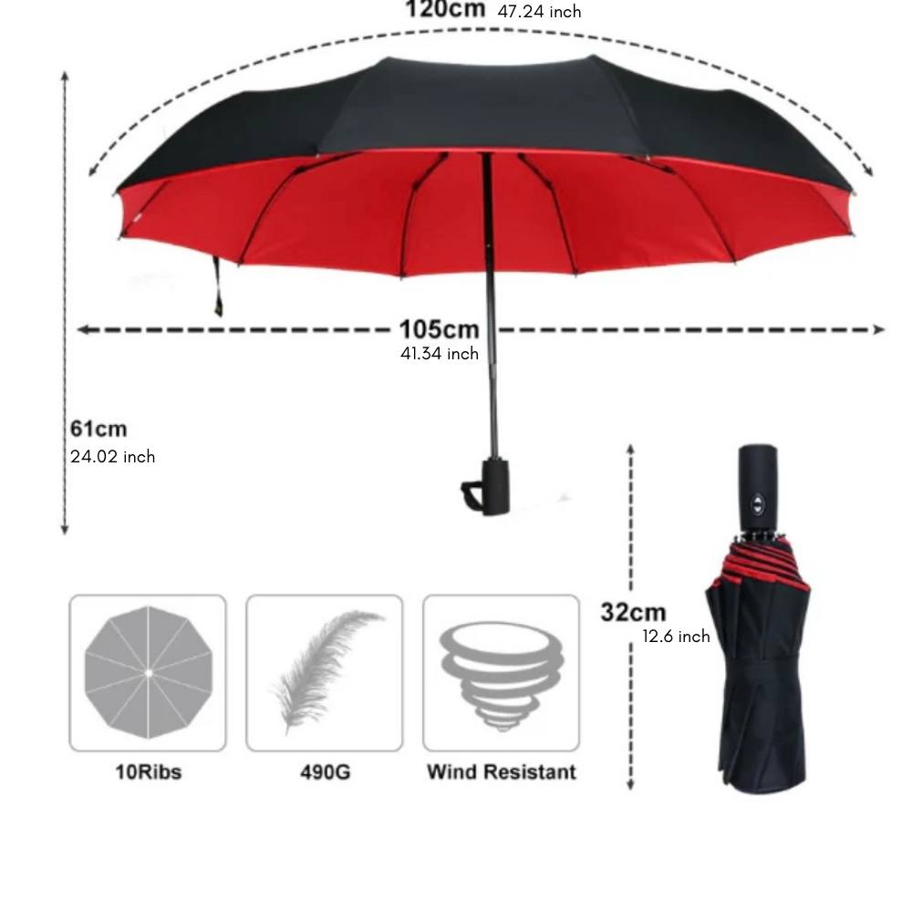Windproof Storm Umbrella for All Weather Conditions