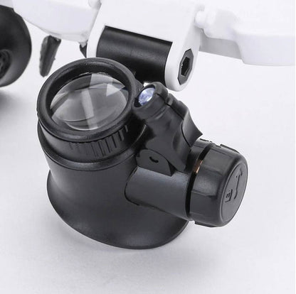 Adjustable LED Magnifying Glass with 8x, 15x and 23x Lenses