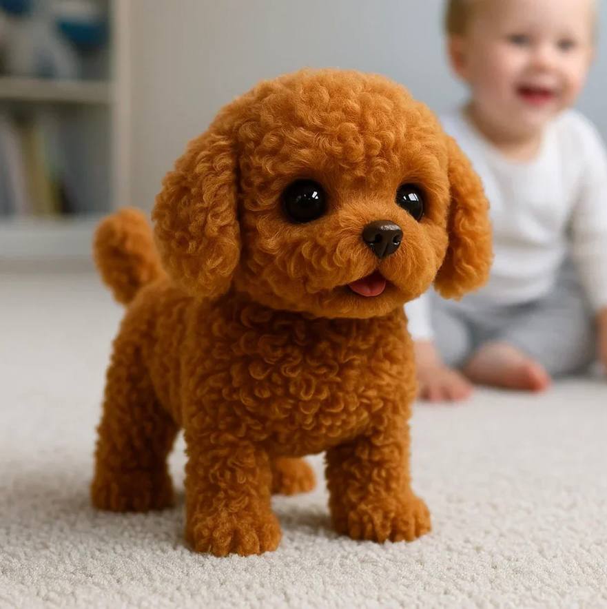 Interactive Realistic Plush Puppy Toy for Kids