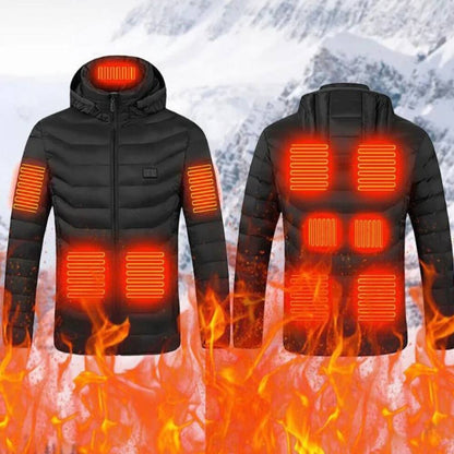 Electric Heated Jacket with Adjustable Temperature Control and Water Resistant Fabric
