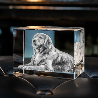 Personalized Crystal Photo Keepsake for Pet Memory