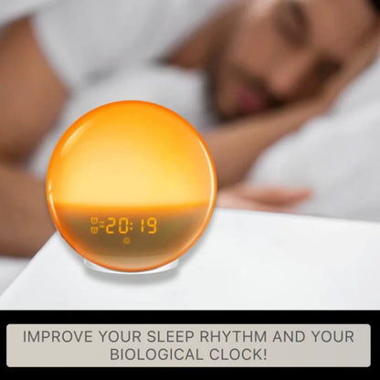 Sunrise Alarm Clock with Sunset Simulation, Bluetooth, App Control, FM Radio and USB Port