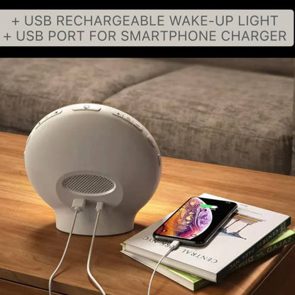 Sunrise Alarm Clock with Sunset Simulation, Bluetooth, App Control, FM Radio and USB Port