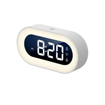 Digital LED Alarm Clock with Night Light, Music Alarm, Snooze and Dimmable Brightness