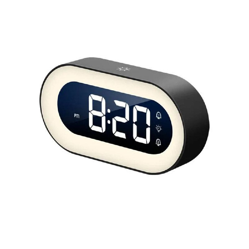 Digital LED Alarm Clock with Night Light, Music Alarm, Snooze and Dimmable Brightness