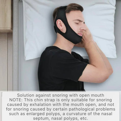 Adjustable Anti Snoring Chin Strap for Quiet Nights and Restful Sleep