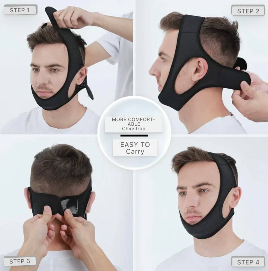 Adjustable Anti Snoring Chin Strap for Quiet Nights and Restful Sleep