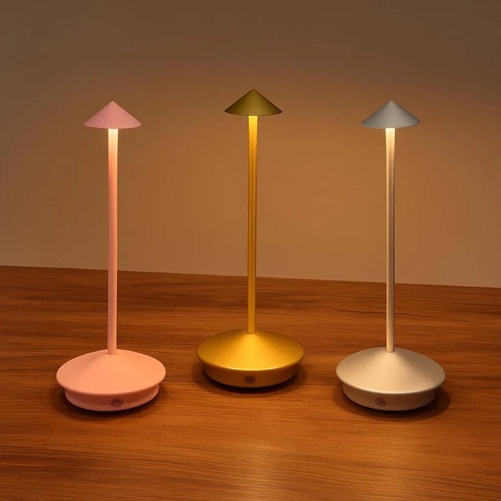 LED Table Lamp with Touch Control, Dimmable and Rechargeable Modern Design