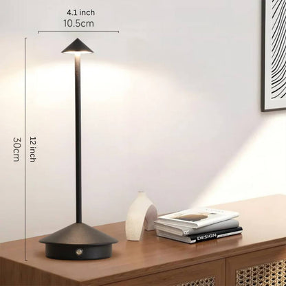 LED Table Lamp with Touch Control, Dimmable and Rechargeable Modern Design