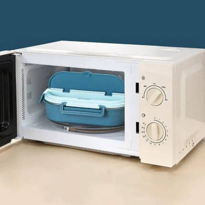 Thermal Lunch Box with Stainless Steel Insert, Leakproof and Multi Compartment Design