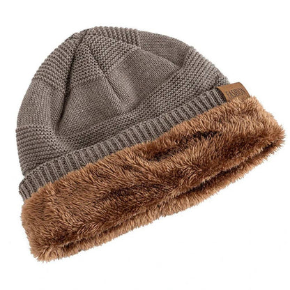 Winter Slouch Beanie for Men, Warm Acrylic Knit Hat for Cold Days