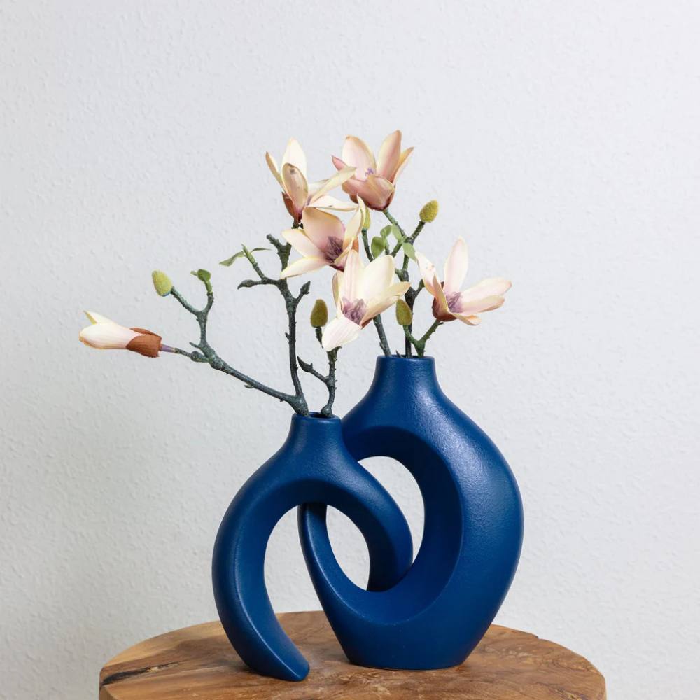Ceramic Woven Flower Vase, Stylish Vase for Floral Arrangements