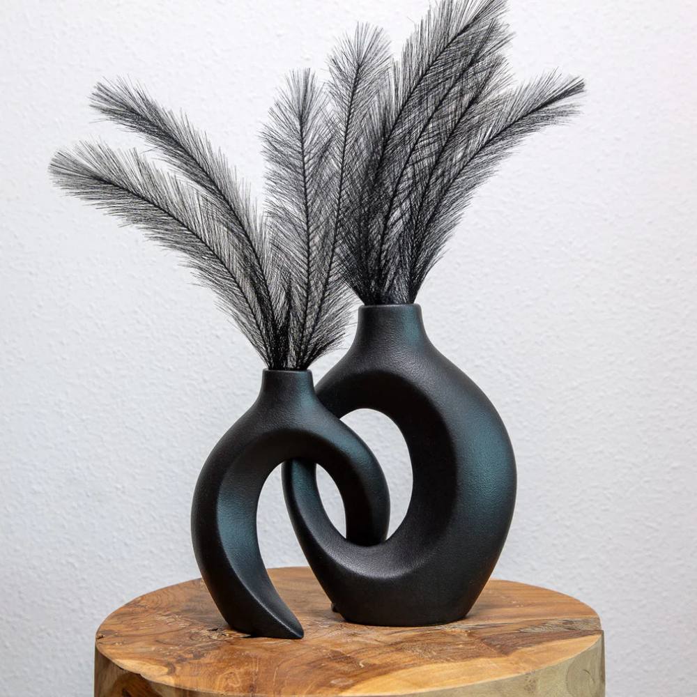 Ceramic Woven Flower Vase, Stylish Vase for Floral Arrangements