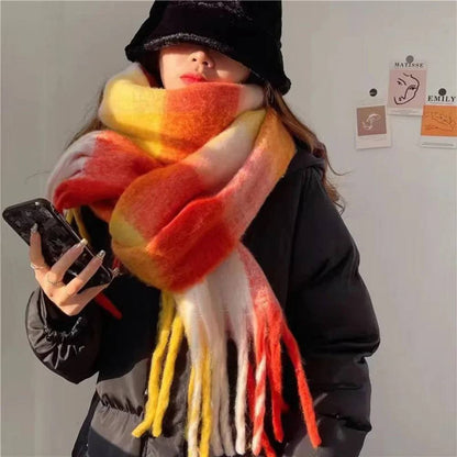 Womens Cashmere Scarf, Soft Multicolor Scarf for Warmth and Style