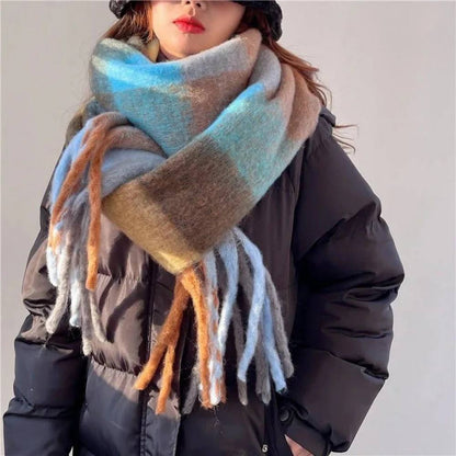 Womens Cashmere Scarf, Soft Multicolor Scarf for Warmth and Style