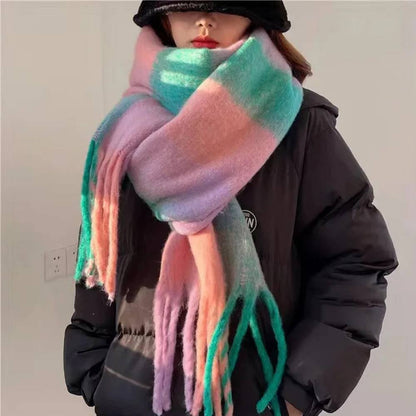Womens Cashmere Scarf, Soft Multicolor Scarf for Warmth and Style