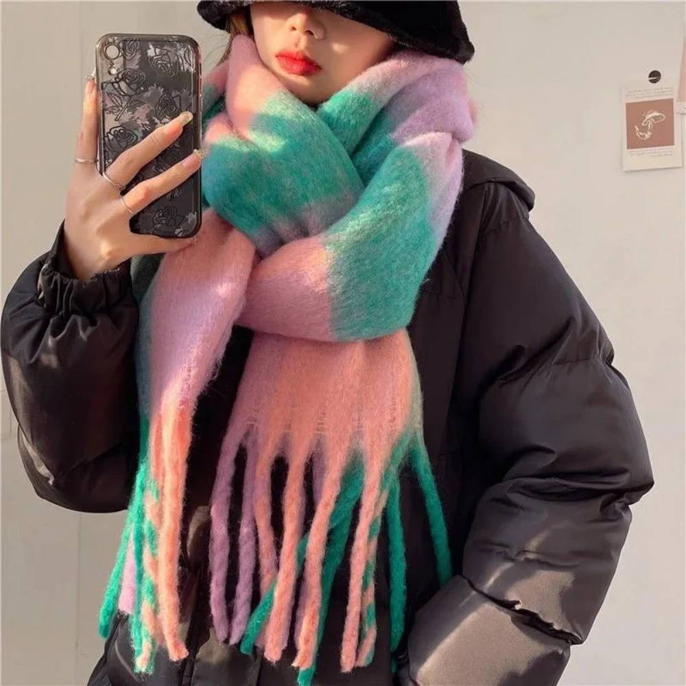 Womens Cashmere Scarf, Soft Multicolor Scarf for Warmth and Style