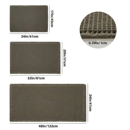 Ultra Absorbent Non Slip Bath Mat with Tassels, Machine Washable Bathroom Rug