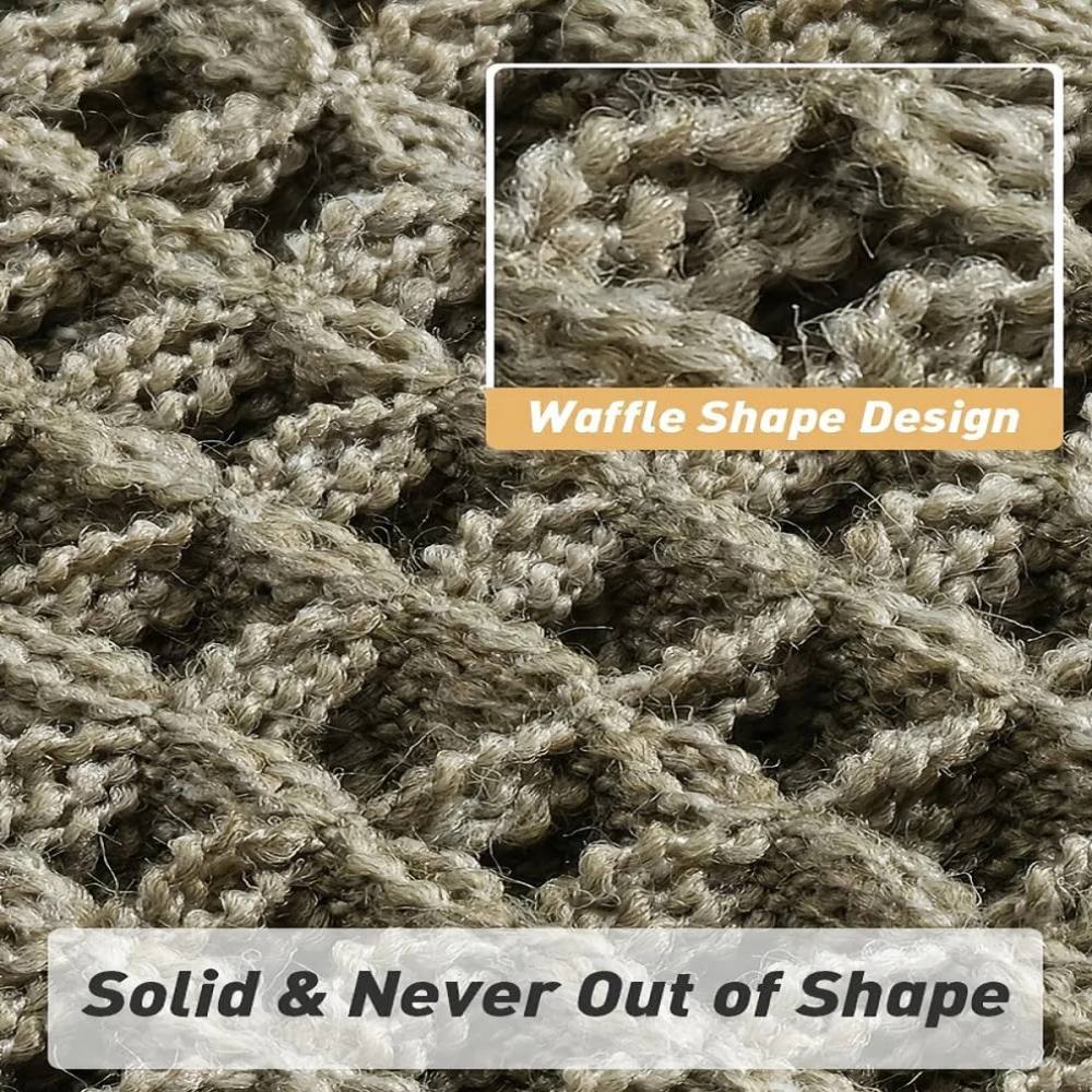 Ultra Absorbent Non Slip Bath Mat with Tassels, Machine Washable Bathroom Rug