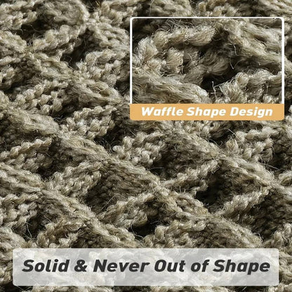 Ultra Absorbent Non Slip Bath Mat with Tassels, Machine Washable Bathroom Rug
