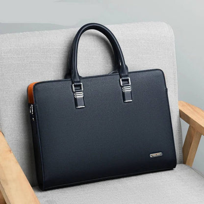 Leather Laptop Bag for Men with Adjustable Shoulder Strap, Spacious and Stylish for 14 to 15 Inch Laptops