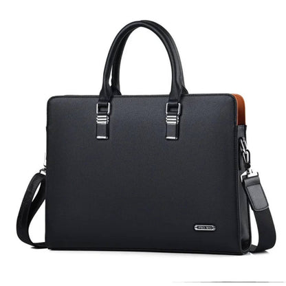 Leather Laptop Bag for Men with Adjustable Shoulder Strap, Spacious and Stylish for 14 to 15 Inch Laptops