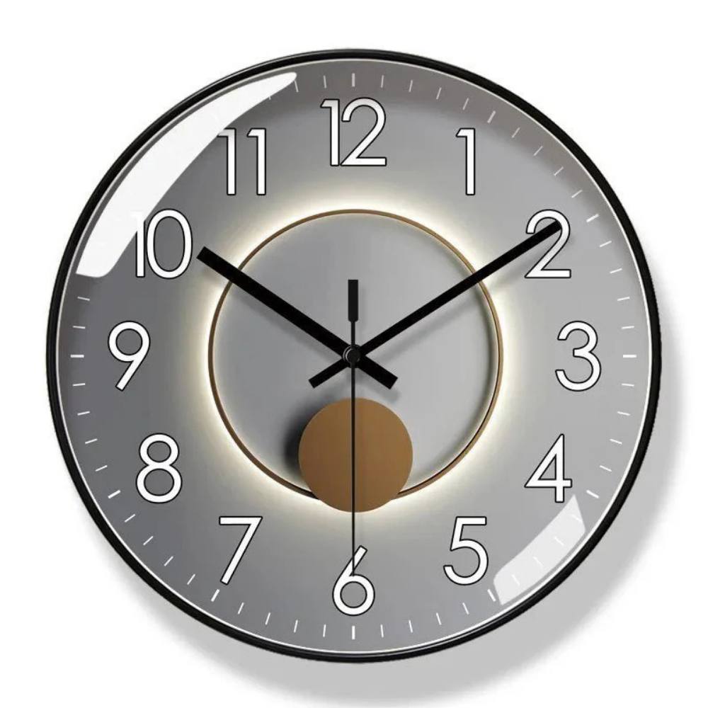 Minimalist Wall Clock, Silent Quartz Design for Modern Interiors