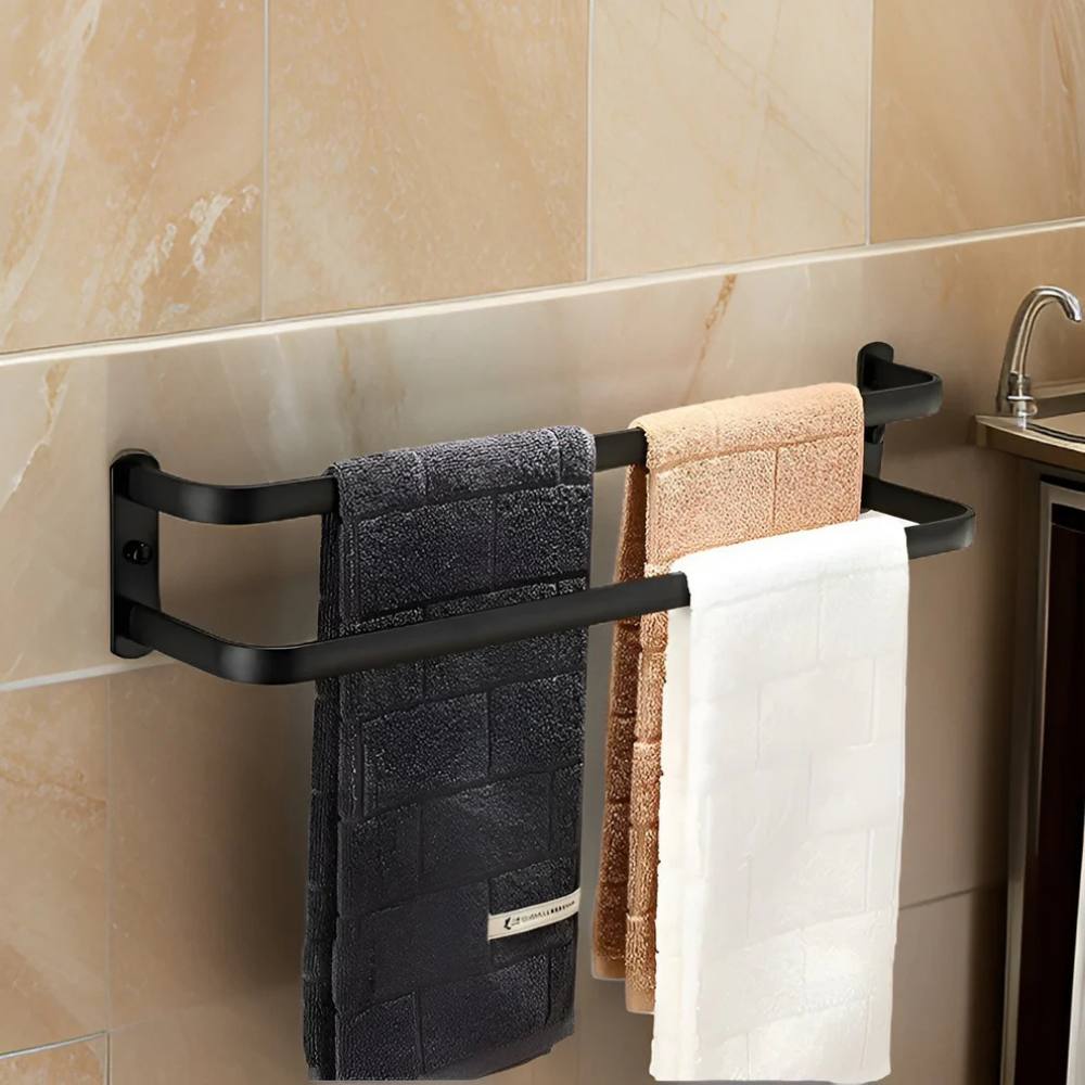 Aluminum Wall Mounted Towel Rack, Space Saving 3-Layer Design